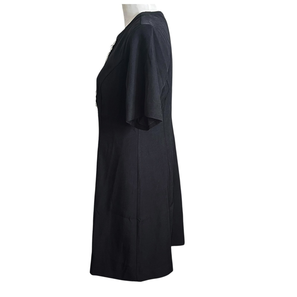 Hyacinth House Tuckernuck Bernadette Mini Dress Black Rhinestone Bows Large - Picture 5 of 9